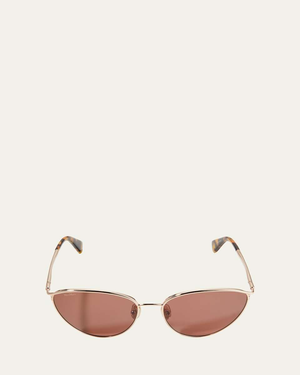 Cat-Eye Metal Sunglasses